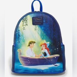 New Loungefly Disney The Little Mermaid Couple Boat Ride Backpack.